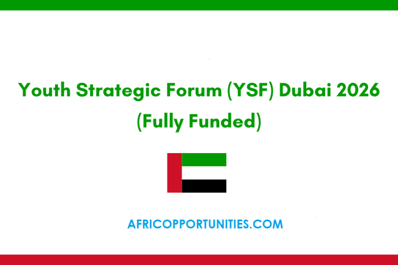 Forum stratégique de la jeunesse (YSF) Dubaï 2026 (entièrement financé)